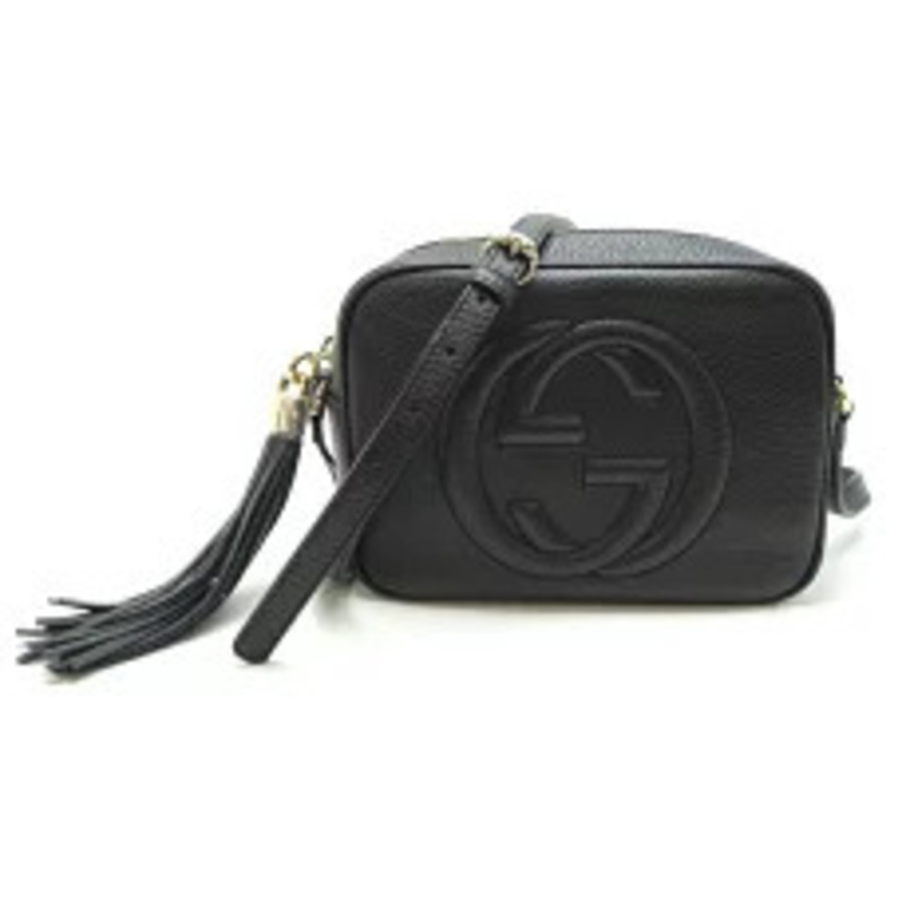 Gucci Soho Disco Shoulder Bag Leather Black